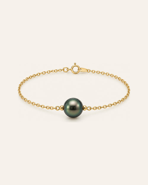 Bracelet AORA en or 18 carats centré d'une perle de Tahiti